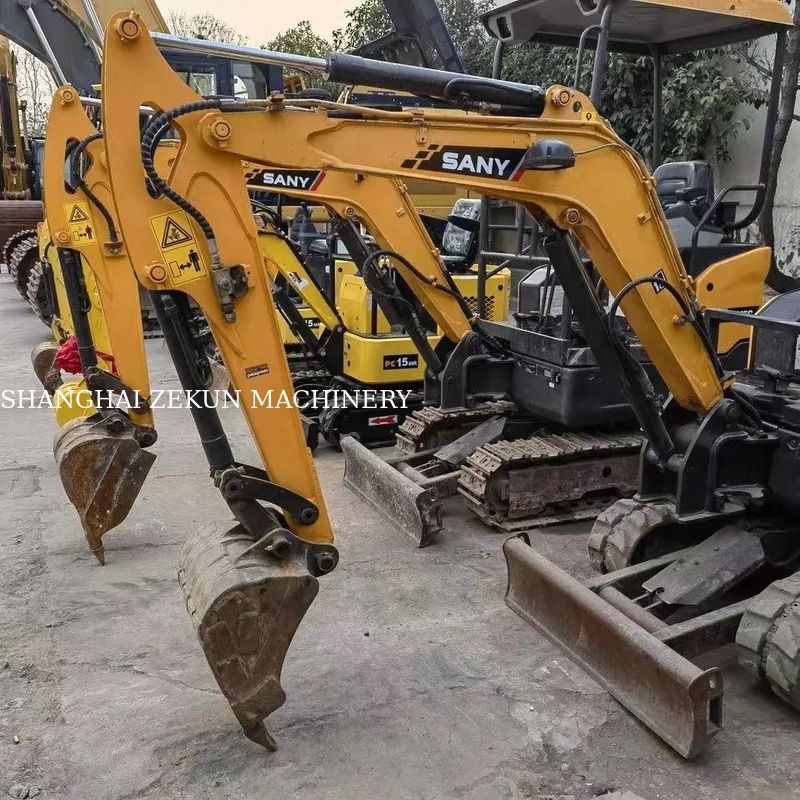 10.3KW Sany SY16C mini excavadora de 1,6 toneladas con neumático de goma y bomba hidráulica original