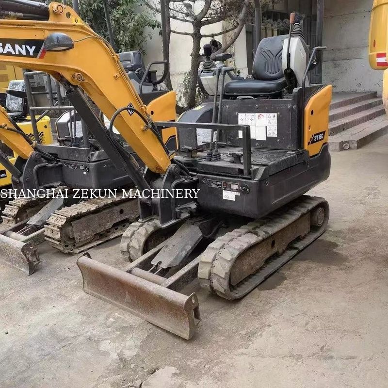 10.3KW Sany SY16C mini excavadora de 1,6 toneladas con neumático de goma y bomba hidráulica original
