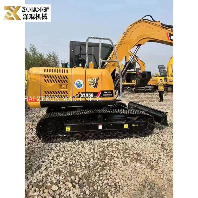 60.7KW Sany SY95 Excavadora 9Ton excavadora de segunda mano Kubota V3800DI-T-E3B Motor