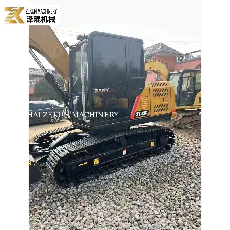 60.7KW Sany SY95 Excavadora 9Ton excavadora de segunda mano Kubota V3800DI-T-E3B Motor