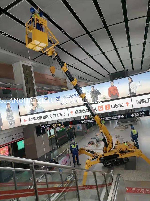 Mini grúa de elevación de araña KB8.0 grúa hidráulica para Max. Alturas de elevación 15,7 m