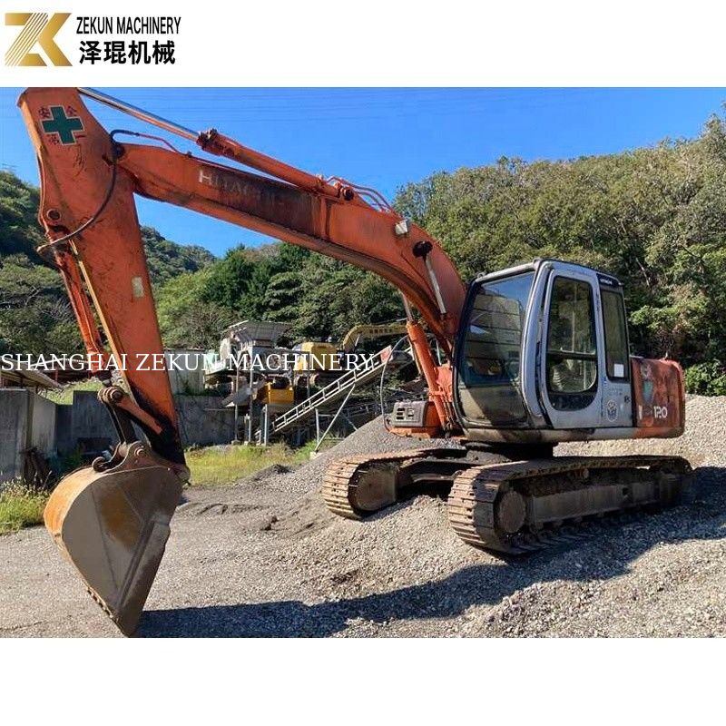 Color original 12Ton Usado Hitachi EX 120 Excavadora EX120-5 con motor ISUZU de 60.5Kw