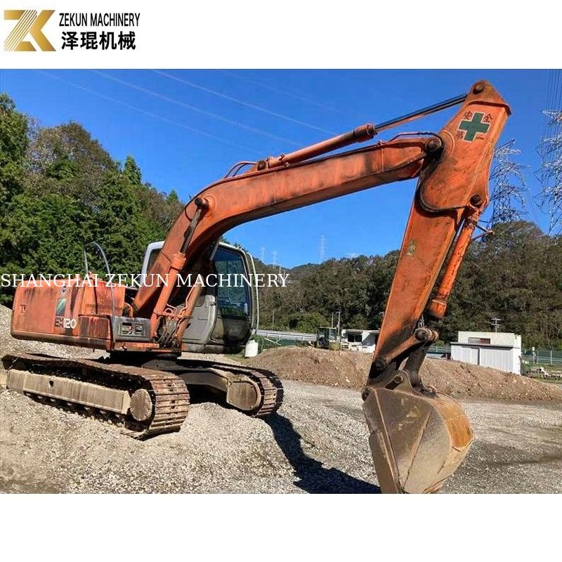 Color original 12Ton Usado Hitachi EX 120 Excavadora EX120-5 con motor ISUZU de 60.5Kw