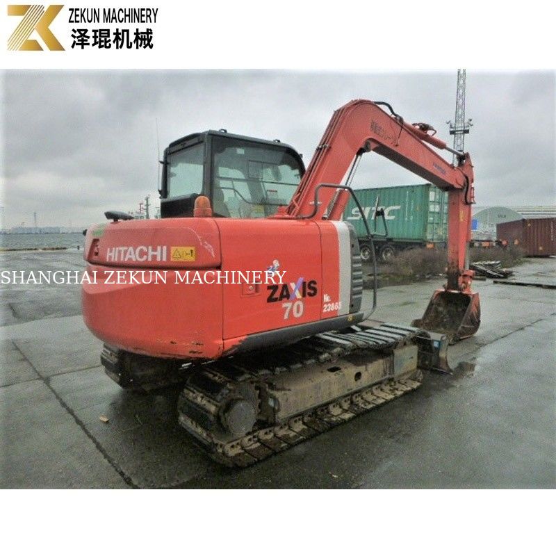 Excavadora Hitachi ZX 70 de 7 toneladas con pulgar y potente motor ISUZU para cubos pequeños