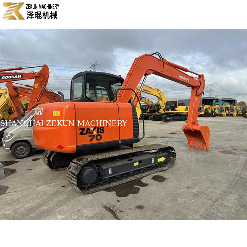 Excavadora usada Hitachi ZX70 con motor ISUZU y bomba hidráulica original en Japón