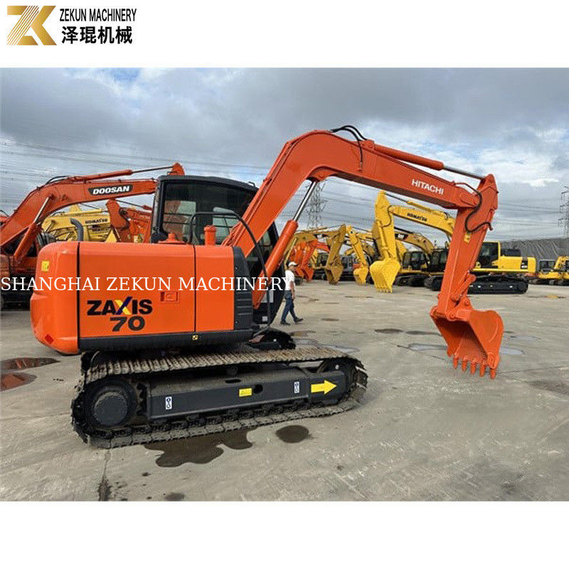 Excavadora usada Hitachi ZX70 con motor ISUZU y bomba hidráulica original en Japón