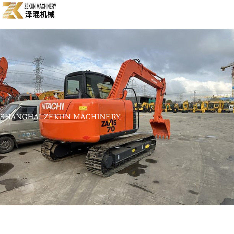 Excavadora usada Hitachi ZX70 con motor ISUZU y bomba hidráulica original en Japón