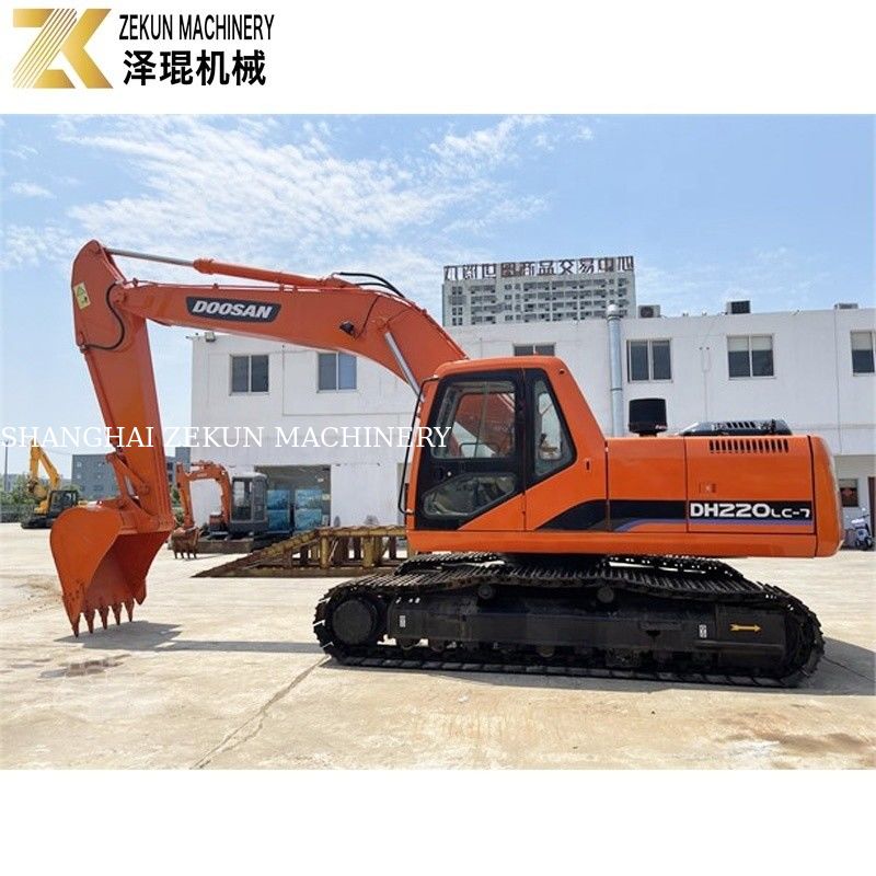 Excavadora de tierra usada de 22 toneladas Doosan 220 Excavadora DH220LC-7 Motor 21400 K