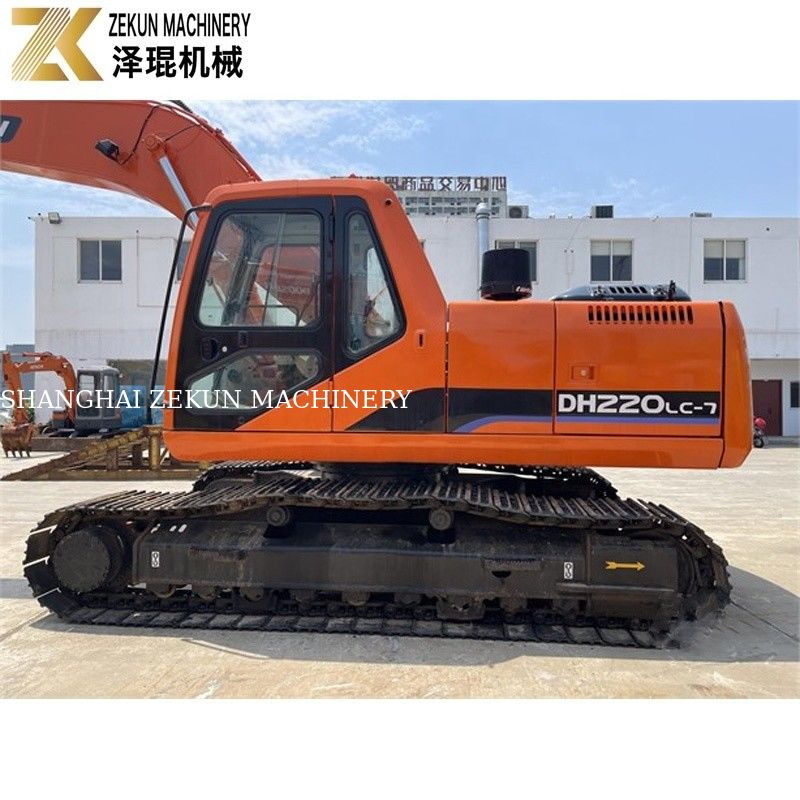 Excavadora de tierra usada de 22 toneladas Doosan 220 Excavadora DH220LC-7 Motor 21400 K
