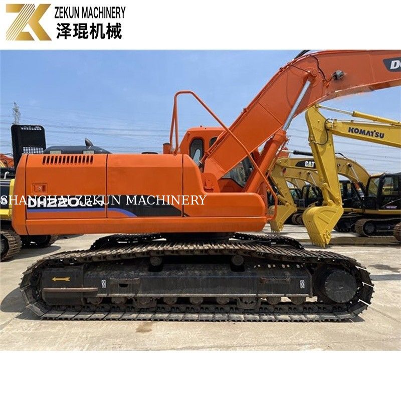 Excavadora de tierra usada de 22 toneladas Doosan 220 Excavadora DH220LC-7 Motor 21400 K