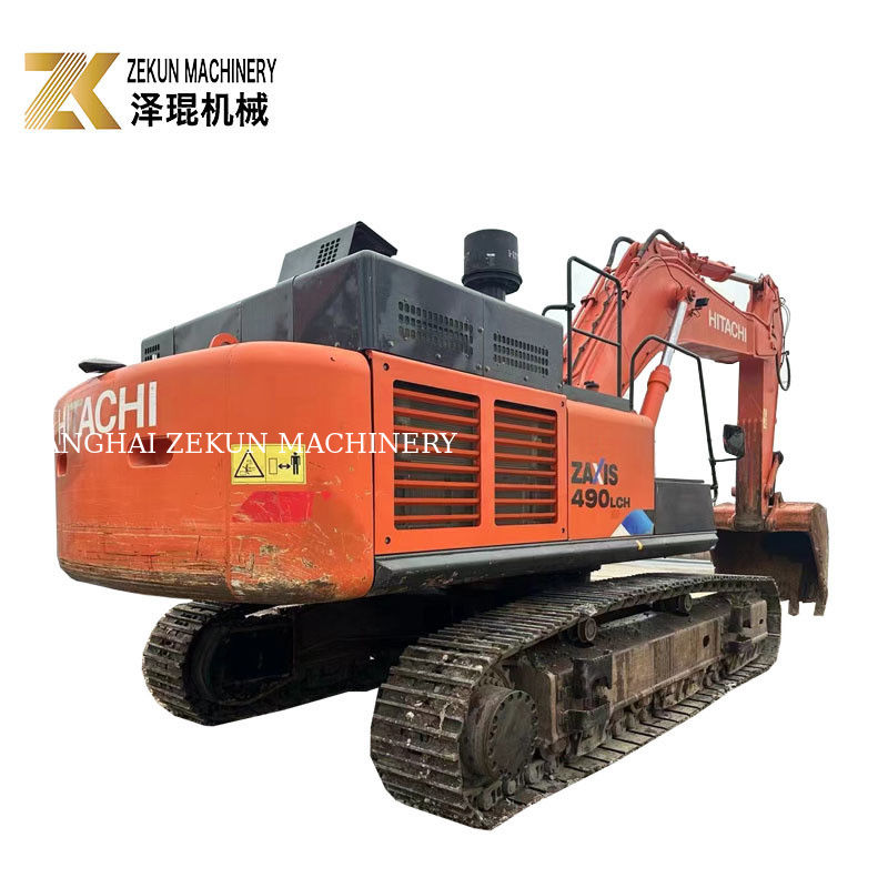 Excavadora usada original 49T Hitachi ZX 490 LCA-5A con otro sistema hidráulico
