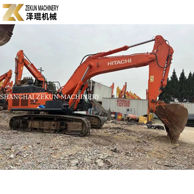 Excavadora usada original 49T Hitachi ZX 490 LCA-5A con otro sistema hidráulico