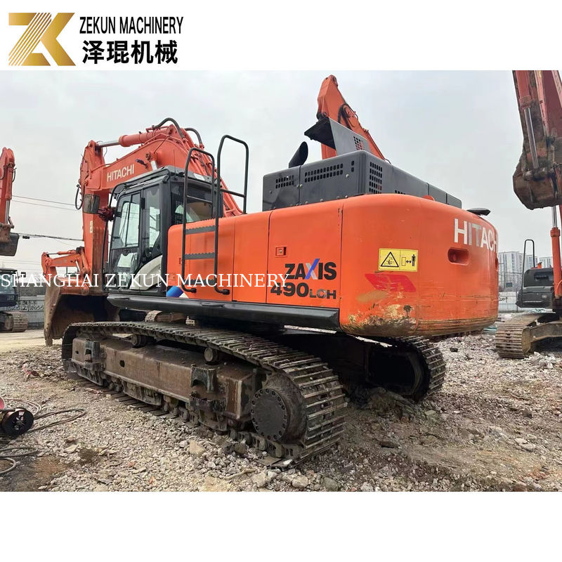 Excavadora usada original 49T Hitachi ZX 490 LCA-5A con otro sistema hidráulico