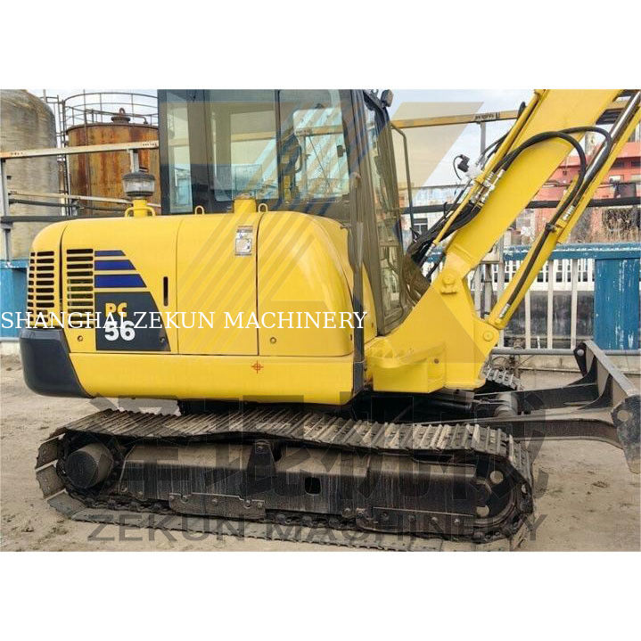 Excavadora Komatsu PC56 de segunda mano con capacidad de 0.2m3 y 0-2000 horas de trabajo