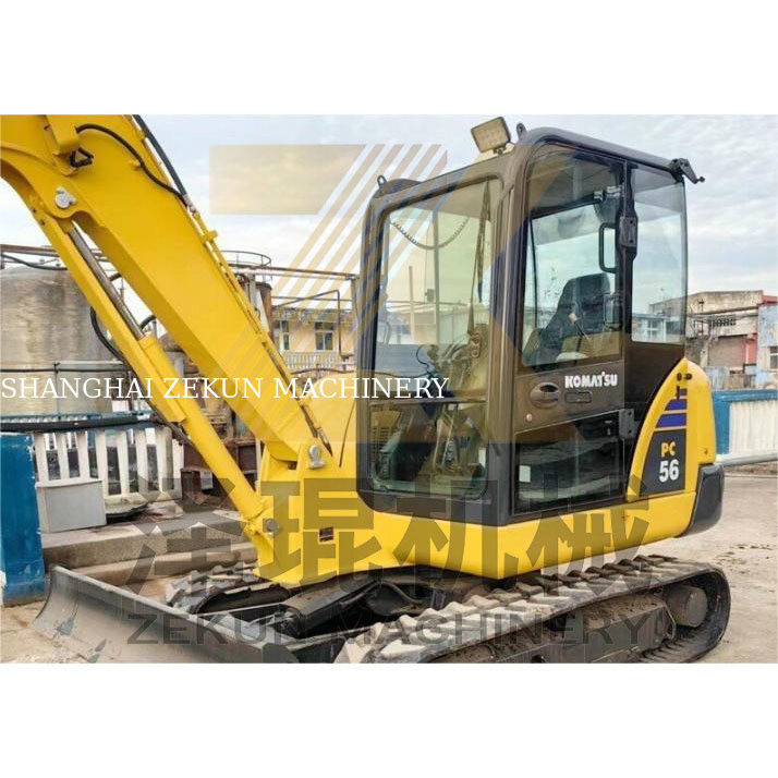 Excavadora Komatsu PC56 de segunda mano con capacidad de 0.2m3 y 0-2000 horas de trabajo