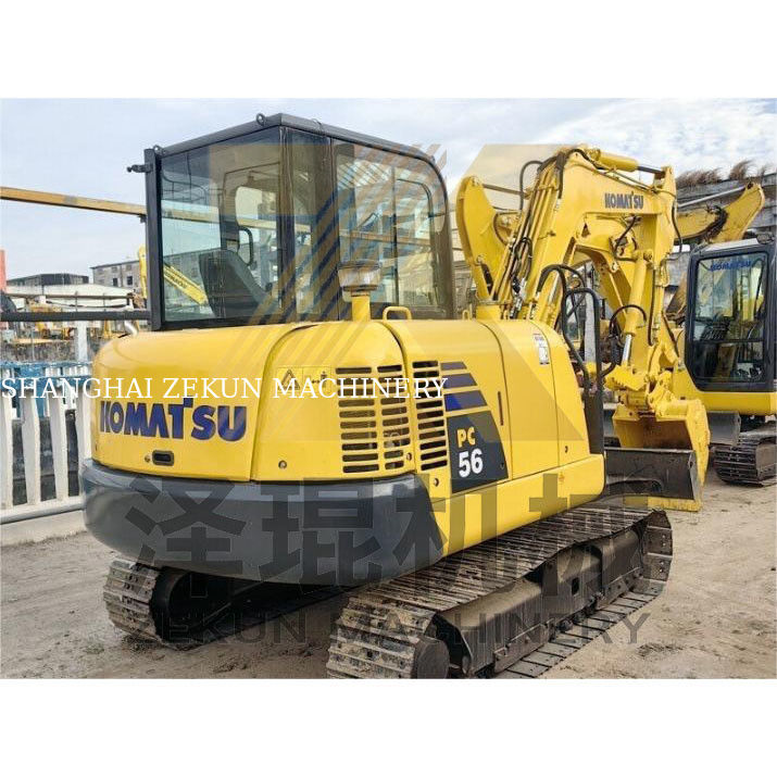 Excavadora Komatsu PC56 de segunda mano con capacidad de 0.2m3 y 0-2000 horas de trabajo