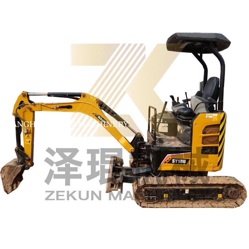 SANY SY18U mini excavadora de 1,8 toneladas con 14,6 KW de potencia y 0,04 m3 de capacidad de cubo