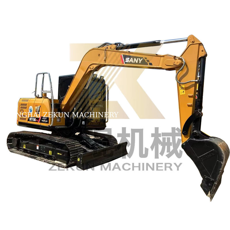Excavadora Sany 75 C Pro de segunda mano con cilindro hidráulico original y motor ISUZU