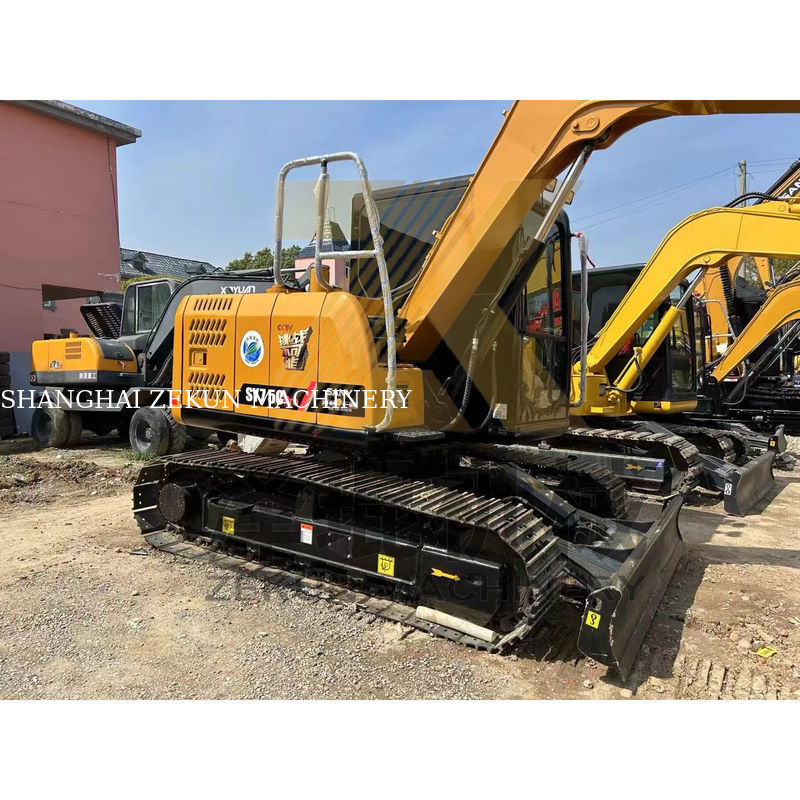 Excavadora Sany 75 C Pro de segunda mano con cilindro hidráulico original y motor ISUZU