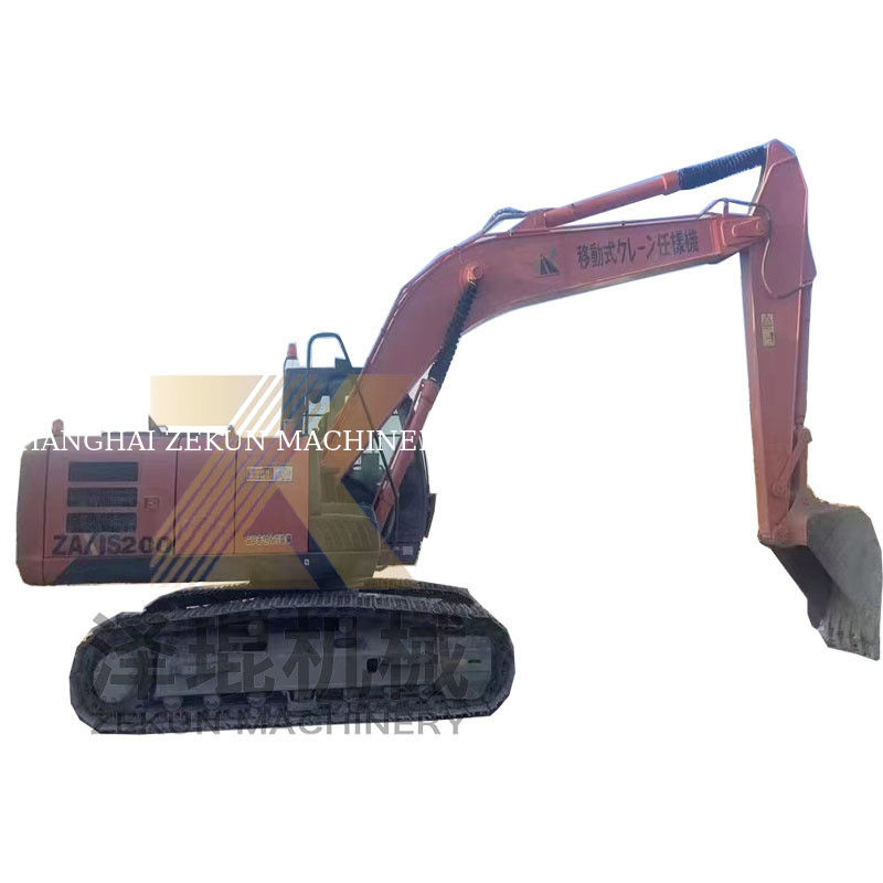 Hitachi ZX200-5G Excavadora usada de Japón con 20 toneladas de peso operativo y cilindro