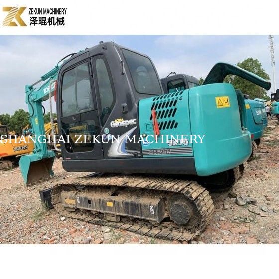 Mini excavadora de 7 toneladas Kobelco SK 75 SR UR con motor ISUZU y bomba hidráulica original