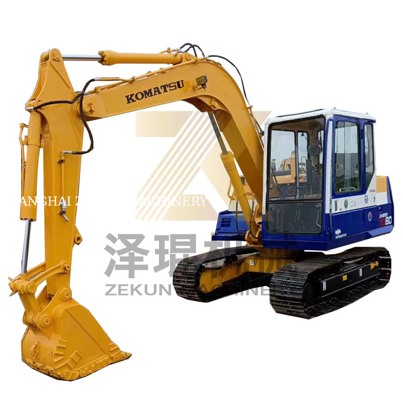 Excavadora Komatsu PC60-5 usada en buen estado con otro cilindro hidráulico y en 2022