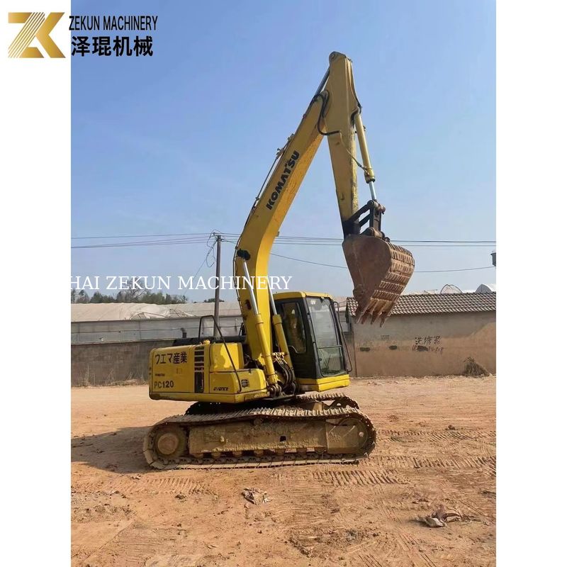 Excavadora de 12 toneladas PC120 de motor diesel Komatsu adecuada para trabajos de excavación pesados