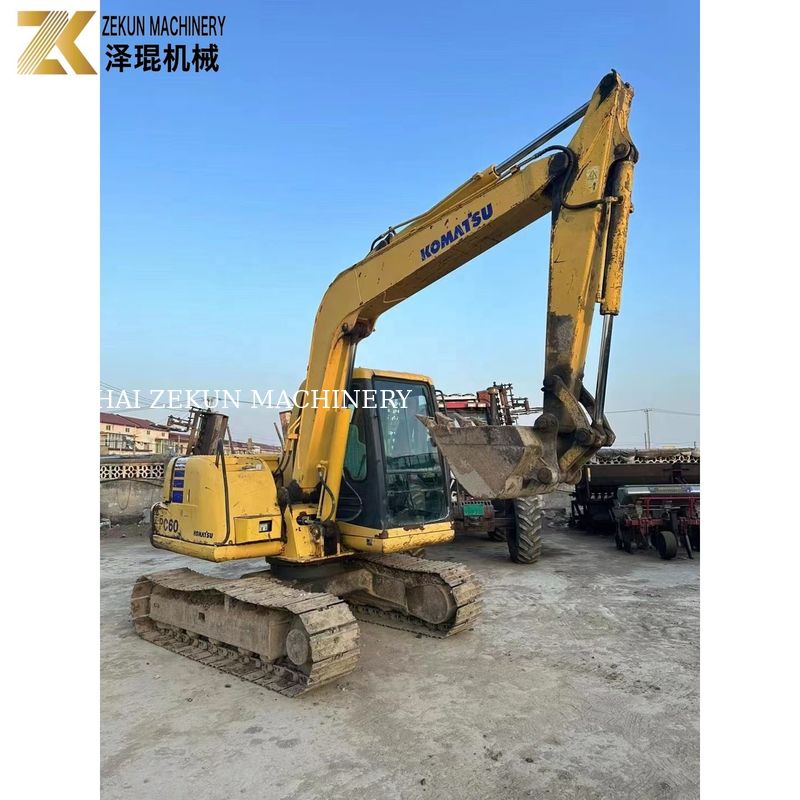 Excavadora japonesa Komatsu PC60-7 de segunda mano de 6 toneladas de color original