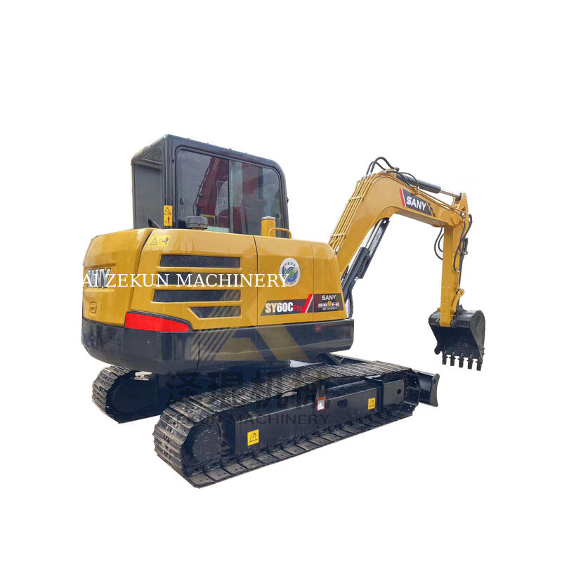 Sany SY60C Pro Crawler Excavadora hidráulica con motor Sany y 0-2000 horas de trabajo