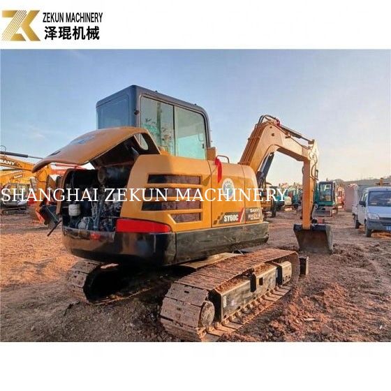 Excavadora Sany SY60C PRO de 6 toneladas usada con motor Sany y horas bajas