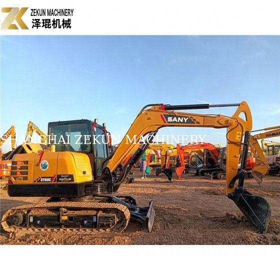 Excavadora Sany SY60C PRO de 6 toneladas usada con motor Sany y horas bajas