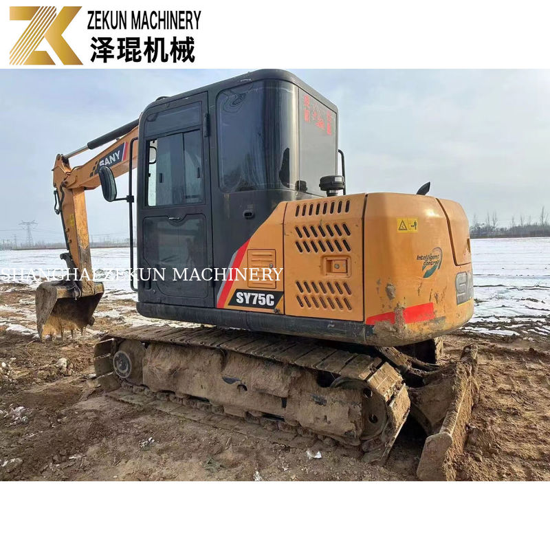 Excavadoras usadas SANY 75C con y horas de trabajo 2001-4000 Solo 7500 KG de peso de la máquina