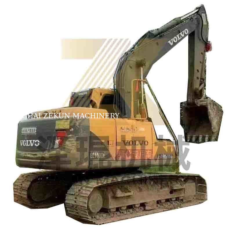 Excavadora usada Volvo EC140DL de 14 toneladas con poca jornada y cilindro hidráulico duradero