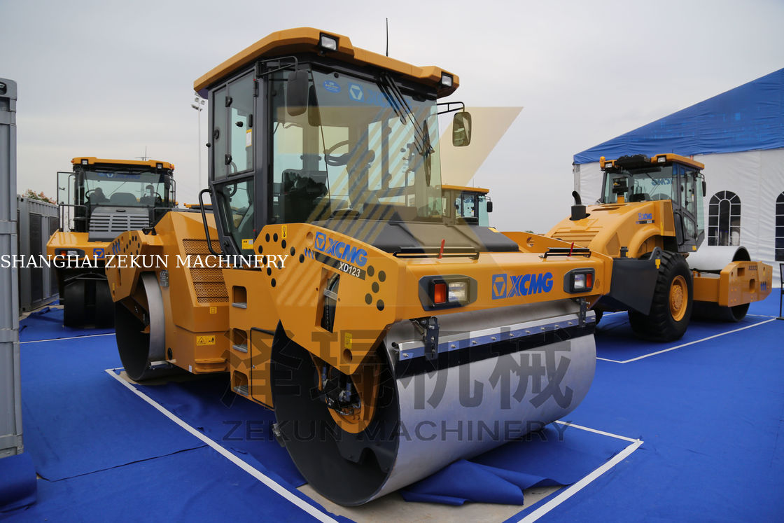 12 toneladas XCMG XD123 Doble tambor de rodillo China Equipo de construcción de carreteras de la etapa III