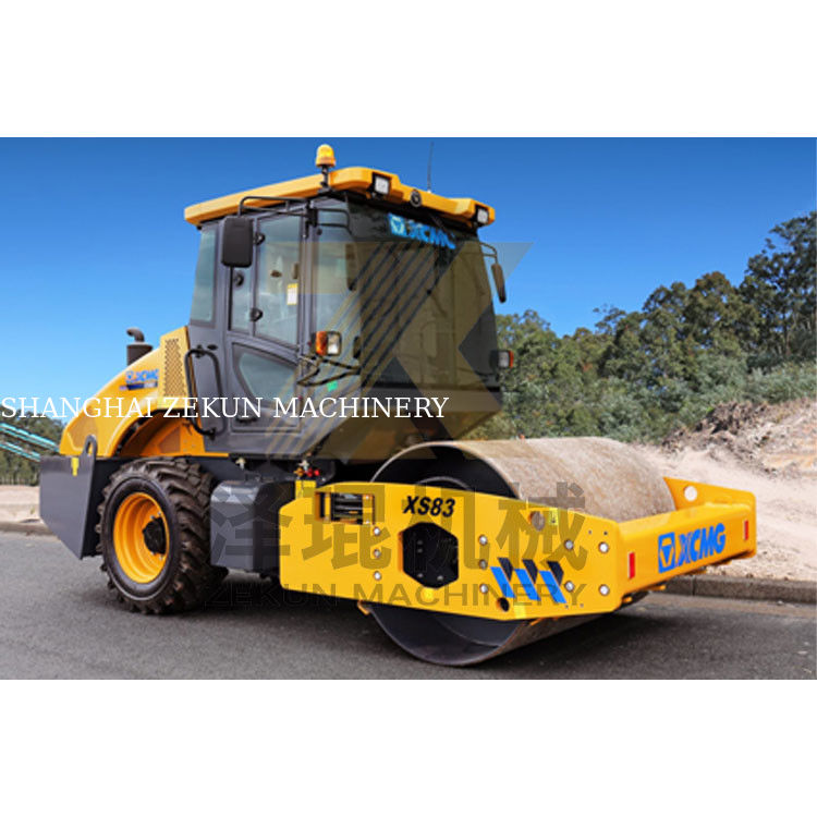 8 toneladas XCMG XS83PD Roller de tambor hidráulico EU Equipo de etapa T4F