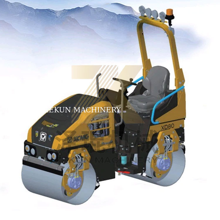 1.6ton XCMG XD80 Roller vibratorio ligero de la etapa V de la UE Equipo de construcción vial
