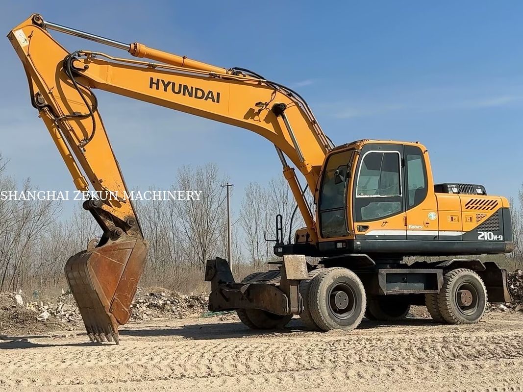 2014 Hyundai R210W-9 Excavadora de ruedas de 21 toneladas perfecta para proyectos de construcción