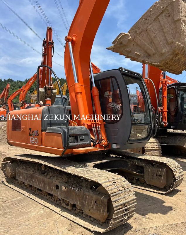 Excavadora Hitachi ZX120-6 14165 horas para necesidades comerciales, capacidad del depósito de combustible 240 L, presión hidráulica 34.3 MPa