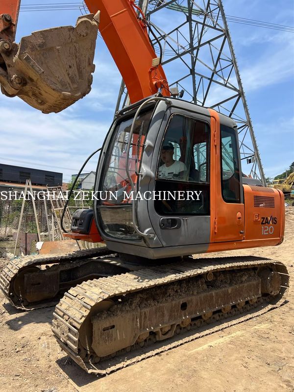 Excavadora Hitachi ZX120-6 14165 horas para necesidades comerciales, capacidad del depósito de combustible 240 L, presión hidráulica 34.3 MPa