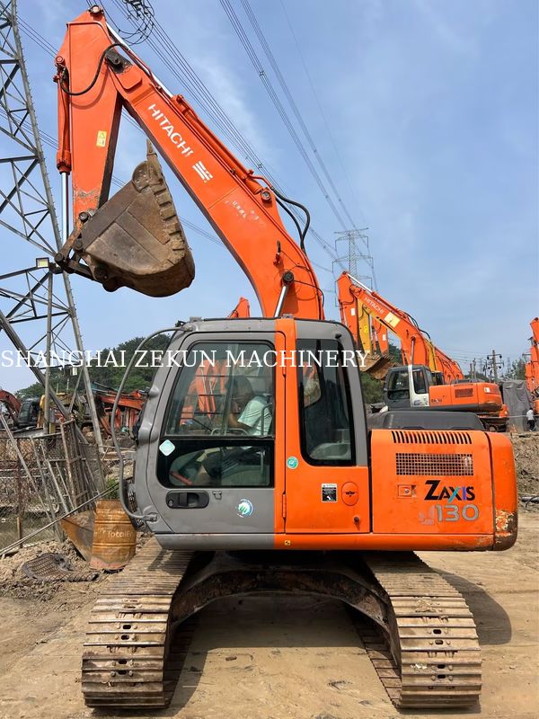 Excavadora usada Hitachi ZX130-6 con 11053 horas 4.6m longitud del arco 34.3 MPa presión hidráulica