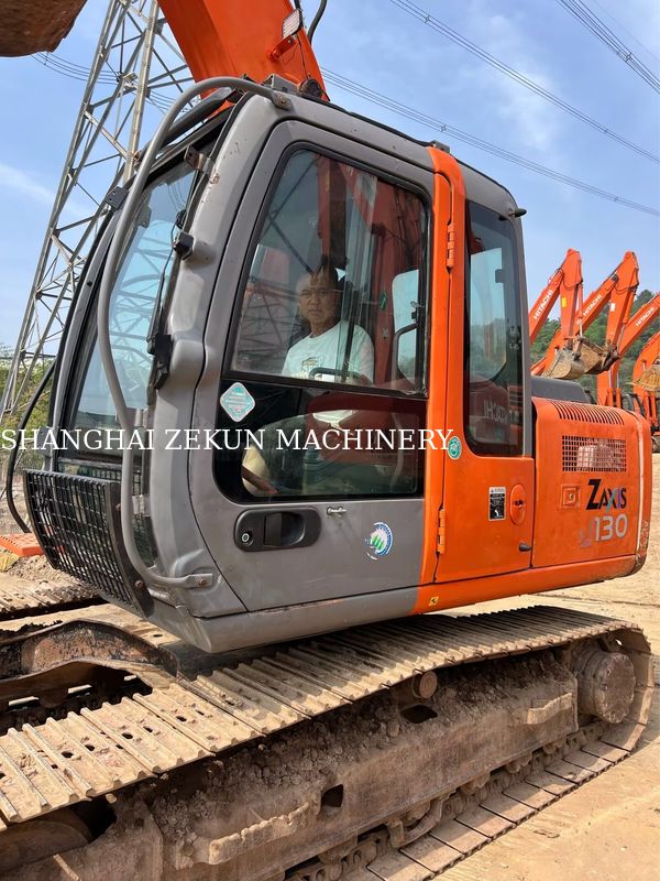 Excavadora usada Hitachi ZX130-6 con 11053 horas 4.6m longitud del arco 34.3 MPa presión hidráulica
